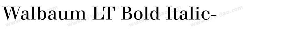 Walbaum LT Bold Italic字体转换